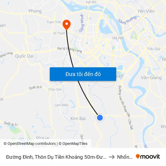 Đường Đình, Thôn Dụ Tiền Khoảng 50m-Đường Liên Thôn Xã to Nhổn City map