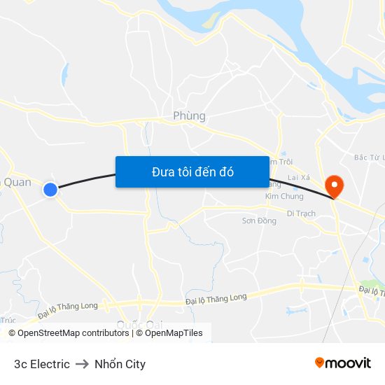 3c Electric to Nhổn City map