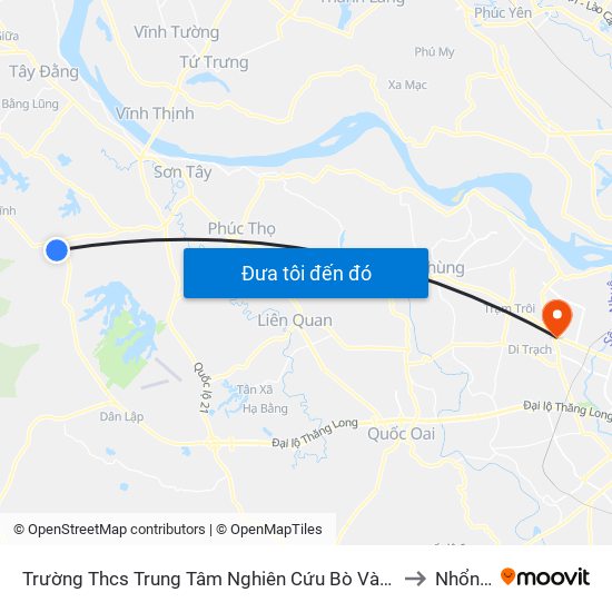 Trường Thcs Trung Tâm Nghiên Cứu Bò Và Đồng Cỏ Ba Vì, Đt87 to Nhổn City map