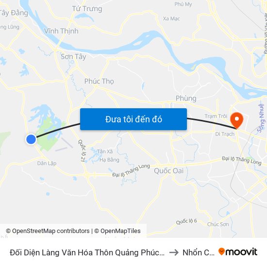 Đối Diện Làng Văn Hóa Thôn Quảng Phúc, Đt87 to Nhổn City map