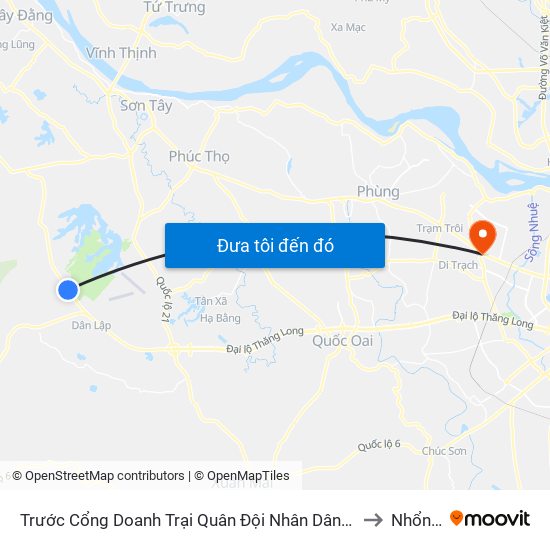 Trước Cổng Doanh Trại Quân Đội Nhân Dân Việt Nam 10m, Đt87 to Nhổn City map