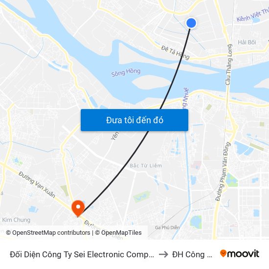 Đối Diện Công Ty Sei Electronic Components-Việt Nam to ĐH Công Nghiệp map