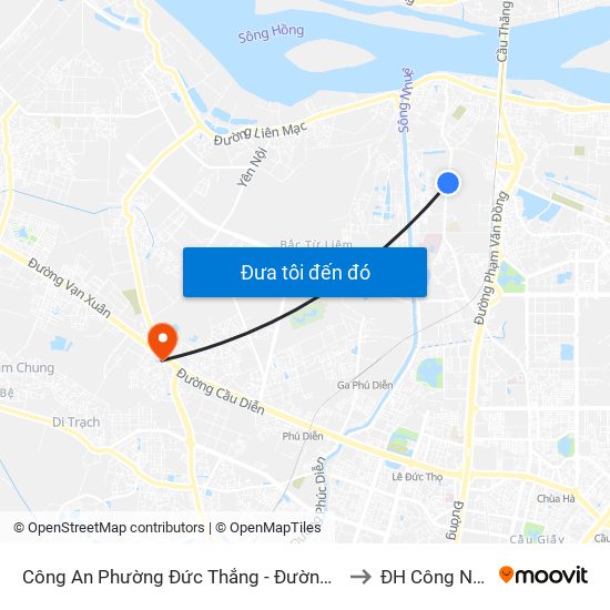 Công An Phường Đức Thắng - Đường Đông Ngạc to ĐH Công Nghiệp map