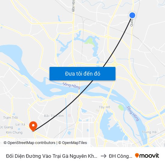 Đối Diện Đường Vào Trại Gà Nguyên Khê - Km 15+750 Quốc Lộ 3 to ĐH Công Nghiệp map