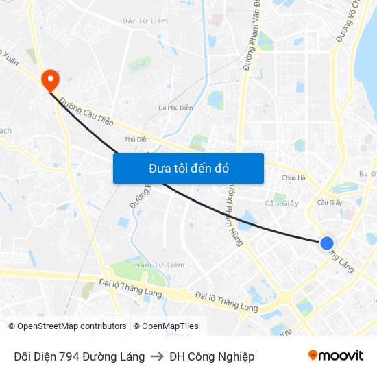 Đối Diện 794 Đường Láng to ĐH Công Nghiệp map