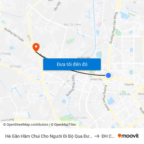 2b Phạm Văn Đồng to ĐH Công Nghiệp map