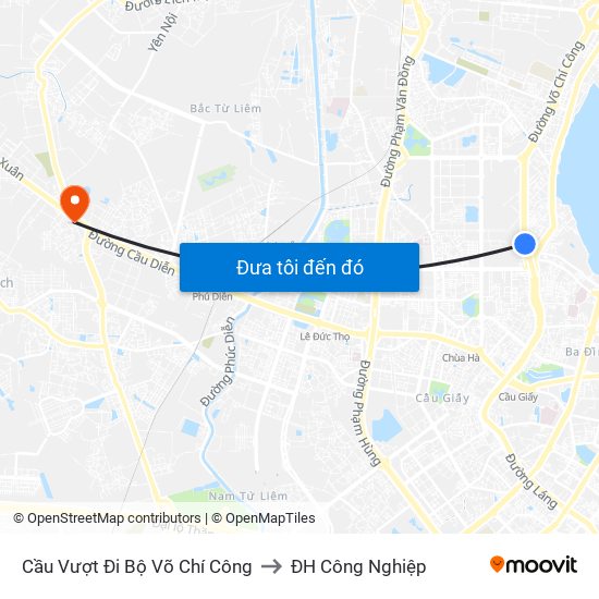 Cầu Vượt Đi Bộ  Võ Chí Công to ĐH Công Nghiệp map