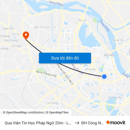 Qua Viện Tin Học Pháp Ngữ 20m - Lê Thanh Nghị to ĐH Công Nghiệp map