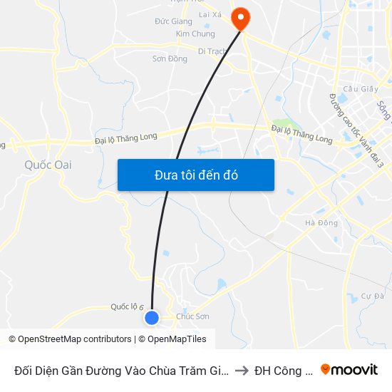 Đối Diện Gần Đường Vào Chùa Trăm Gian 100m - Quốc Lộ 6 to ĐH Công Nghiệp map