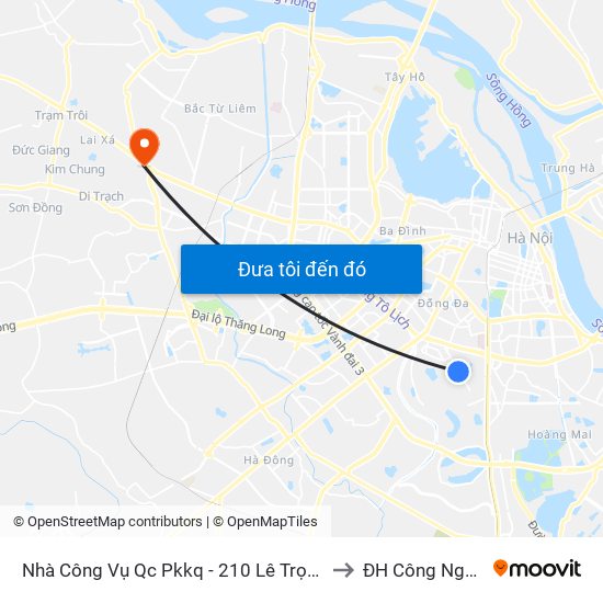 Nhà Công Vụ Qc Pkkq - 210 Lê Trọng Tấn to ĐH Công Nghiệp map