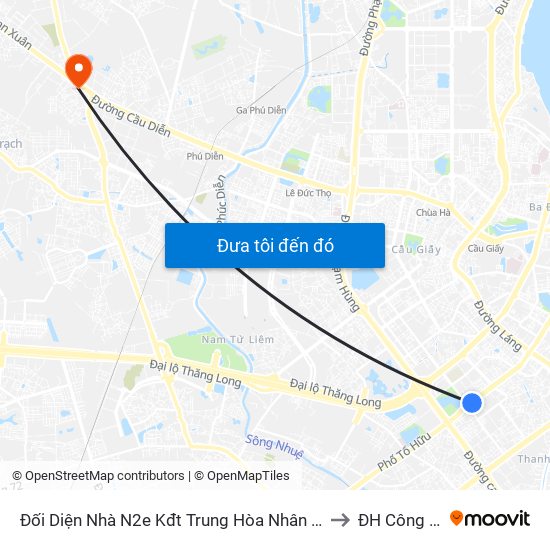 Đối Diện Nhà N2e Kđt Trung Hòa Nhân Chính - Lê Văn Lương to ĐH Công Nghiệp map