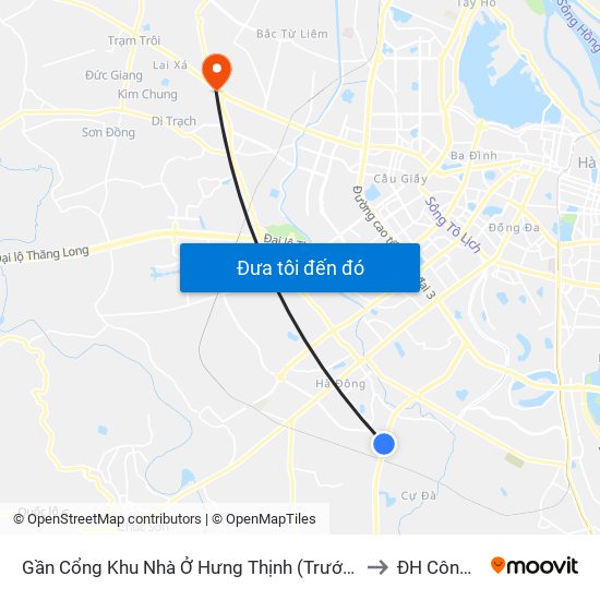 Gần Cổng Khu Nhà Ở Hưng Thịnh (Trước Cầu Vượt Cienco5 100m) to ĐH Công Nghiệp map