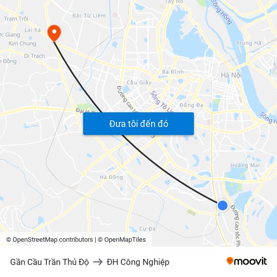 Gần Cầu Trần Thủ Độ to ĐH Công Nghiệp map