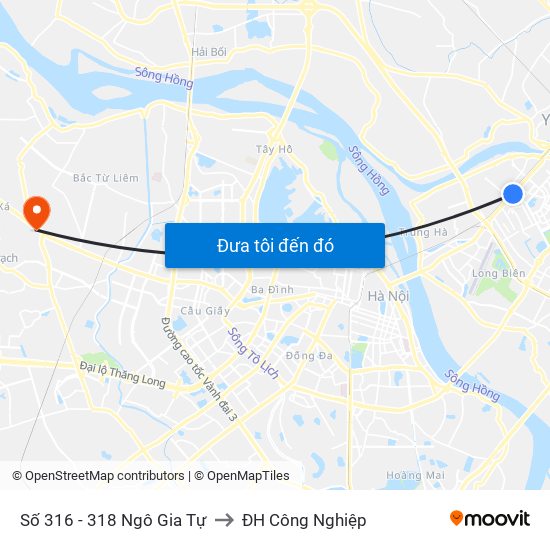 Số 316 - 318 Ngô Gia Tự to ĐH Công Nghiệp map