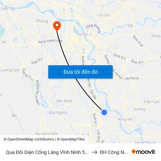 Qua Đối Diện Cổng Làng Vĩnh Ninh 50m - Dt428 to ĐH Công Nghiệp map