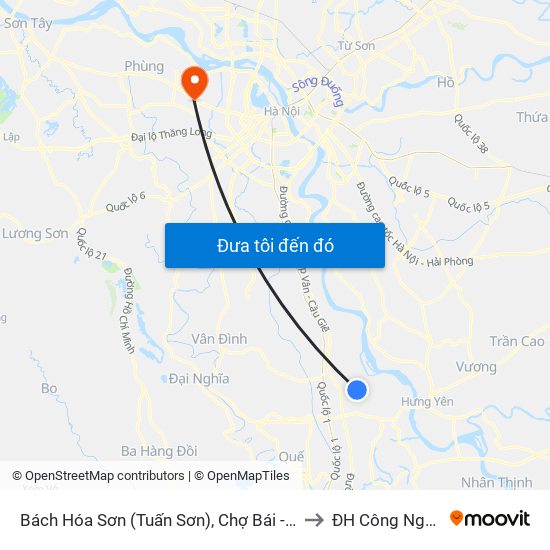 Bách Hóa Sơn (Tuấn Sơn), Chợ Bái - Dt428 to ĐH Công Nghiệp map