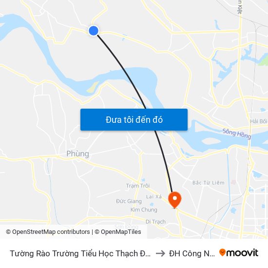 Tường Rào Trường Tiểu Học Thạch Đà B - Thạch Đà to ĐH Công Nghiệp map