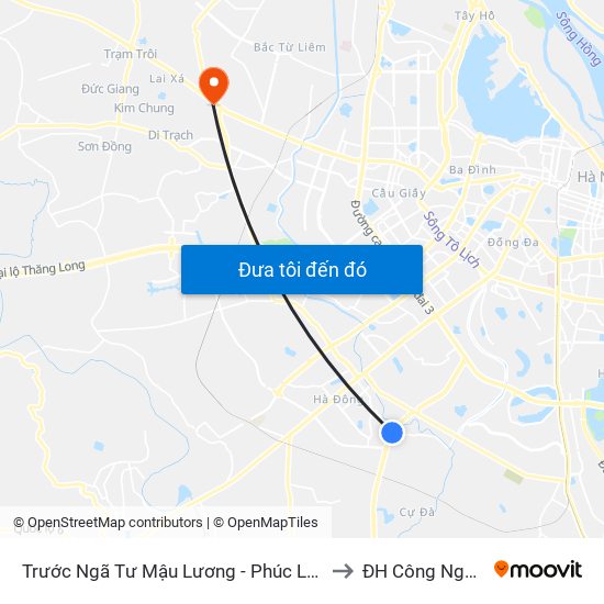 Trước Ngã Tư Mậu Lương - Phúc La 50m to ĐH Công Nghiệp map