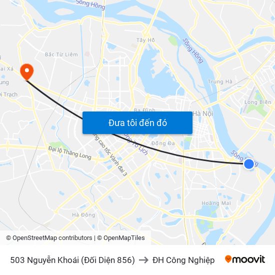 503 Nguyễn Khoái (Đối Diện 856) to ĐH Công Nghiệp map