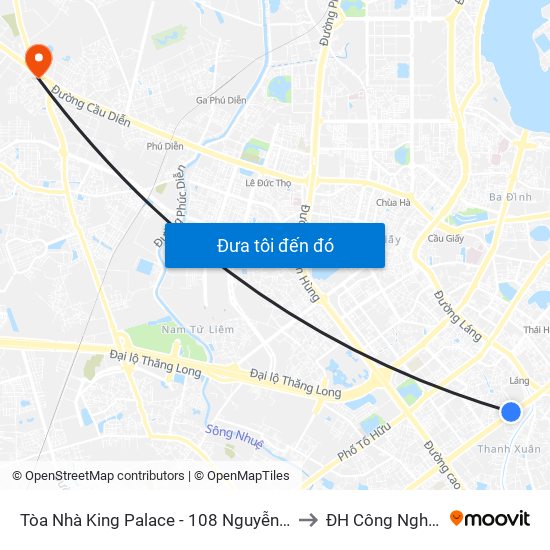 Tòa Nhà King Palace - 108 Nguyễn Trãi to ĐH Công Nghiệp map