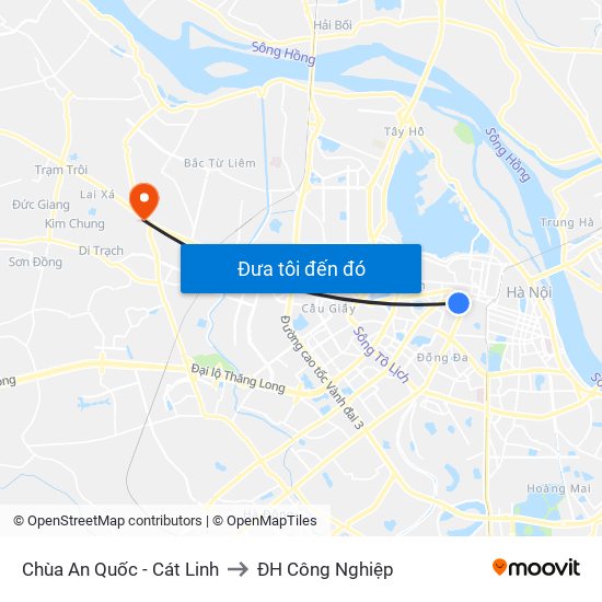 Chùa An Quốc - Cát Linh to ĐH Công Nghiệp map