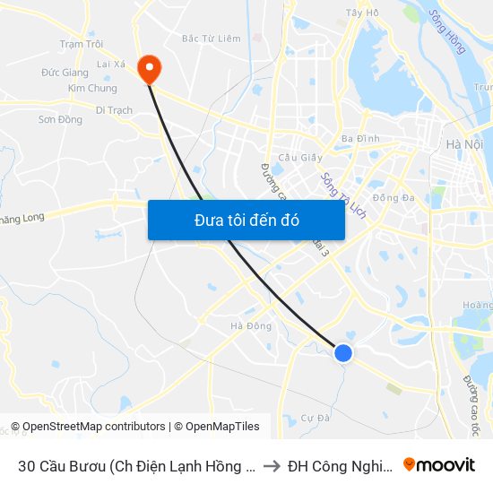 30 Cầu Bươu (Ch Điện Lạnh Hồng Sĩ) to ĐH Công Nghiệp map