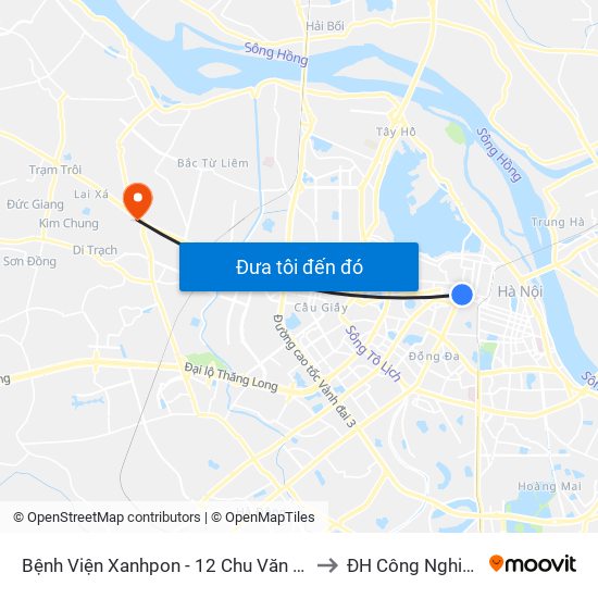 Bệnh Viện Xanhpon - 12 Chu Văn An to ĐH Công Nghiệp map