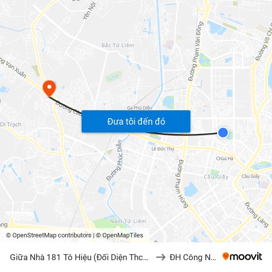 Giữa Nhà 181 Tô Hiệu (Đối Diện Thcs Nghĩa Tân) to ĐH Công Nghiệp map