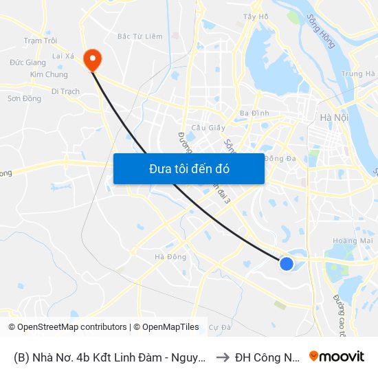 (B) Nhà Nơ. 4b Kđt Linh Đàm - Nguyễn Duy Trinh to ĐH Công Nghiệp map