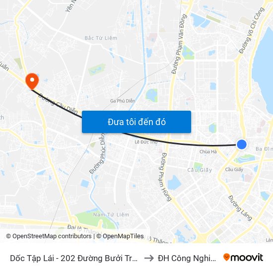 Dốc Tập Lái - 202 Đường Bưởi Trên to ĐH Công Nghiệp map