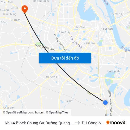 Khu 4 Block Chung Cư Đường Quang Lai (Chiều Đi) to ĐH Công Nghiệp map