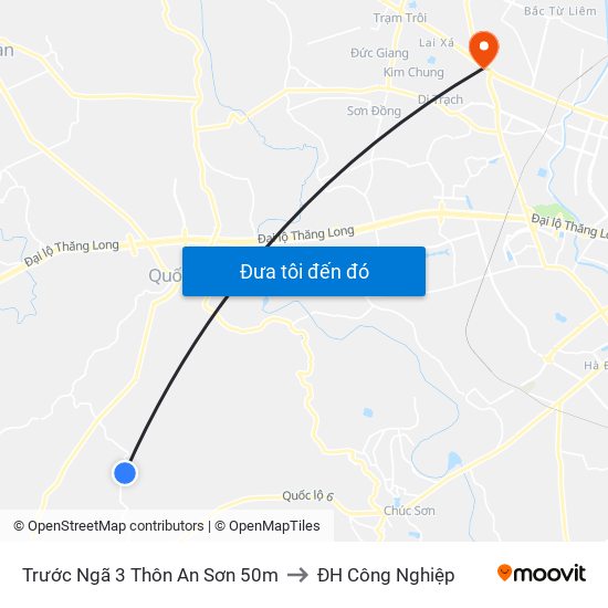 Trước Ngã 3 Thôn An Sơn 50m to ĐH Công Nghiệp map