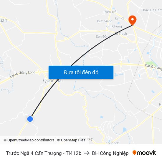 Trước Ngã 4 Cấn Thượng - Tl412b to ĐH Công Nghiệp map