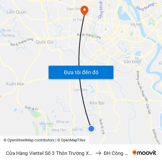 Cửa Hàng Viettel Số 3 Thôn Trường Xuân - Tỉnh Lộ 429 to ĐH Công Nghiệp map