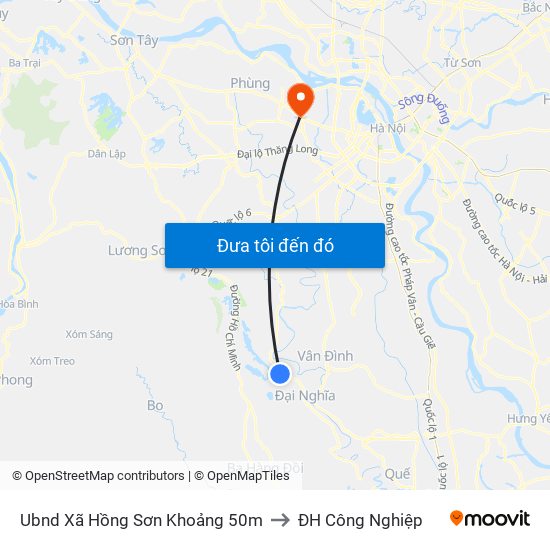 Ubnd Xã Hồng Sơn Khoảng 50m to ĐH Công Nghiệp map
