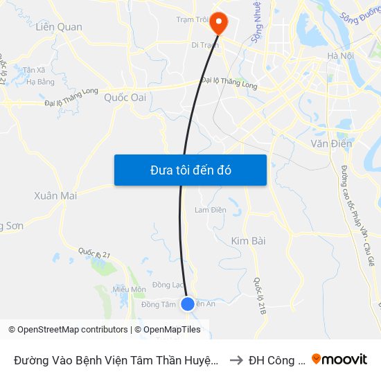 Đường Vào Bệnh Viện Tâm Thần Huyện Mỹ Đức Khoảng 50m to ĐH Công Nghiệp map