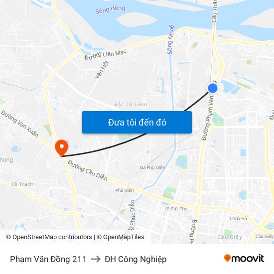 Phạm Văn Đồng 211 to ĐH Công Nghiệp map