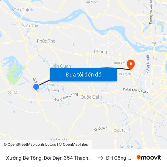 Xưởng Bê Tông, Đối Diện 354 Thạch Hòa Thạch Thất to ĐH Công Nghiệp map