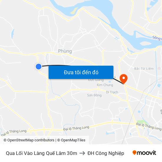 Qua Lối Vào Làng Quế Lâm 30m to ĐH Công Nghiệp map