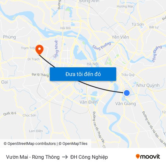 Vườn Mai - Rừng Thông to ĐH Công Nghiệp map