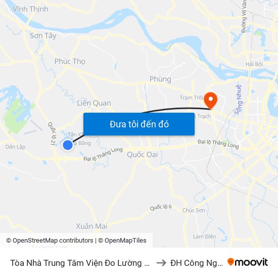 Tòa Nhà Trung Tâm Viện  Đo Lường Việt Nam to ĐH Công Nghiệp map