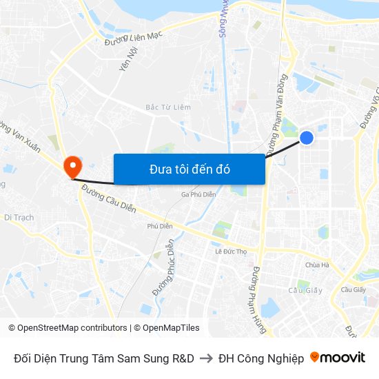 Đối Diện Trung Tâm Sam Sung R&D to ĐH Công Nghiệp map