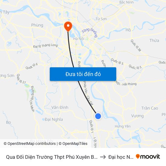 Qua Đối Diện Trường Thpt Phú Xuyên B 30m - Dt428 to Đại học Nội vụ map