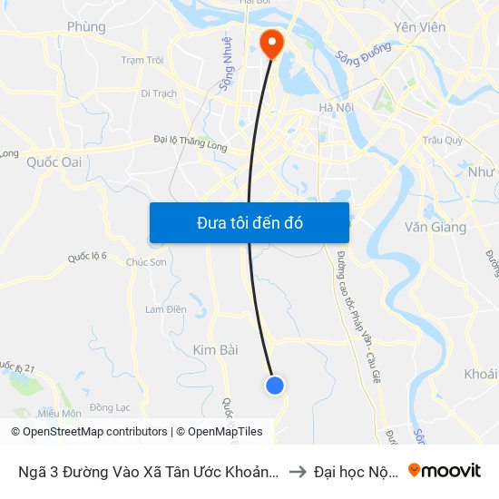 Ngã 3 Đường Vào Xã Tân Ước Khoảng 70m to Đại học Nội vụ map