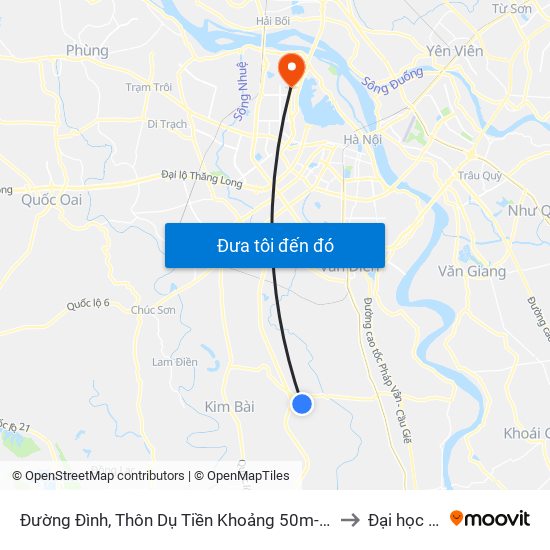 Đường Đình, Thôn Dụ Tiền Khoảng 50m-Đường Liên Thôn Xã to Đại học Nội vụ map