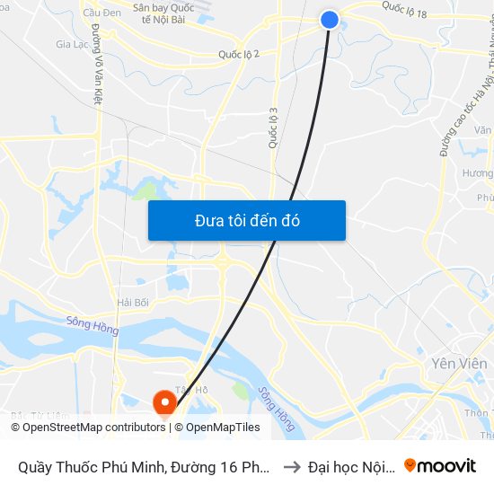 Quầy Thuốc Phú Minh, Đường 16 Phú Thọ to Đại học Nội vụ map