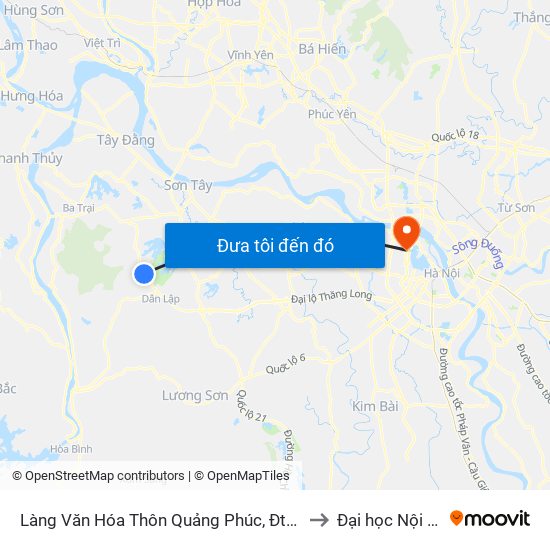 Làng Văn Hóa Thôn Quảng Phúc, Đt87 to Đại học Nội vụ map