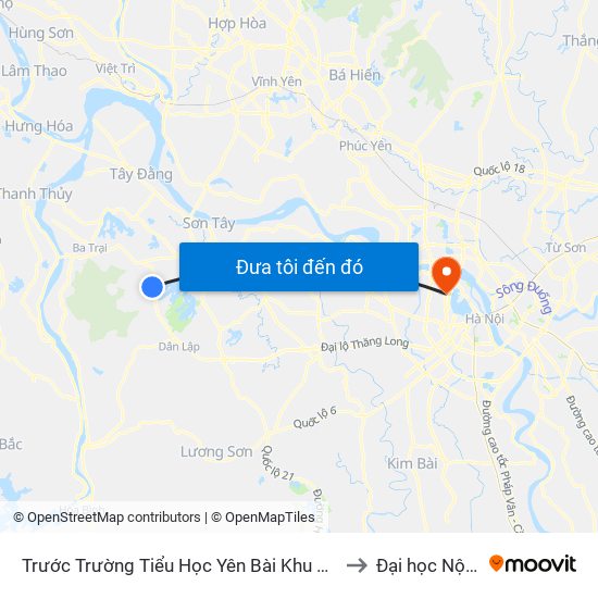 Trước Trường Tiểu Học Yên Bài Khu C, Đt87 to Đại học Nội vụ map