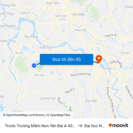 Trước Trường Mầm Non Yên Bài A 40m, Đt87 to Đại học Nội vụ map