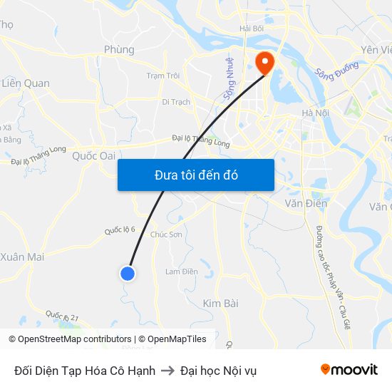 Đối Diện Tạp Hóa Cô Hạnh to Đại học Nội vụ map